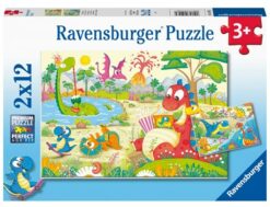 פאזל חברי הדינוזאורים 2X12 חלקים Ravensburger