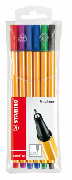 6 עטי סטבילו לבד סט 0.4 Stabilo
