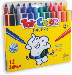 12 יחידות טושים צבעוניים  Toy color jumbo