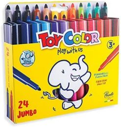 24 יחידות טושים צבעוניים Toy color jumbo