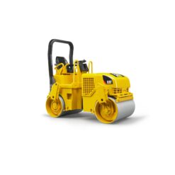 מכבש Cat צהוב קטן באורך 17 ס"מ עם חלק קדמי נע לצדדים - לילדים ואספנים