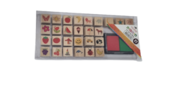ערכת חותמות מעץ