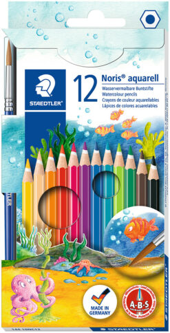 סט עפרונות צבעוניים 12 Noris aquarell