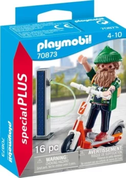 ערכת פליימוביל היפסטר עם קורקינט 70873 playmobil