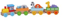 רכבת משחק מעץ חיות הספארי - Pit Toys