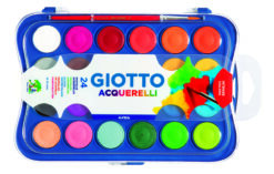 ערכת צבעי מים סט 24 גוונים ומכחול giotto