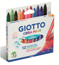 ערכת 12  צבעי שעווה עבים  Giotto Cera