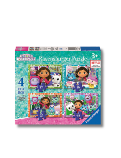 4 פאזלים בקופסא בית בובות של גבי Ravensburger