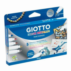 סט טושים דקור מטאלי 6 giotto