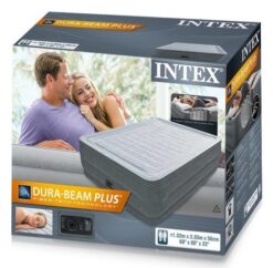 מזרון קווין מתנפח משאבה מובנית INTEX 64418 DURA BEAM PLUS גובה 56 ס"מ