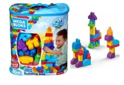 מגה בלוקס 80 חלקים-כחול MEGA BLOKS
