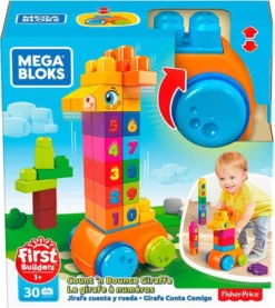 משחק מגדל ג'ירפה מגה בלוקס Mega bloks
